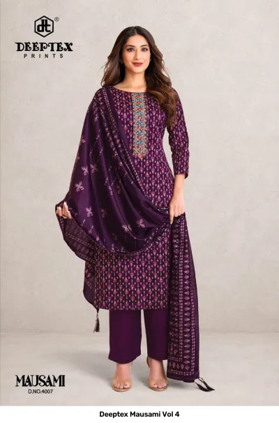 Deeptex Mausami Vol 4 — Unstitched Dress Materials, Deeptex Prints wholesale from Surat — view 8
