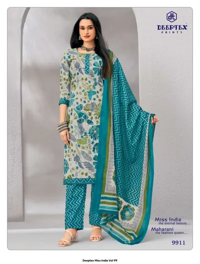 Deeptex Miss India Vol 99 — Pure Cotton Printed, Unstitched Dress Materials, Deeptex Prints wholesale from Surat — view 12