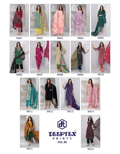 Deeptex Miss India Vol 99 — Pure Cotton Printed, Unstitched Dress Materials, Deeptex Prints wholesale from Surat — view 18