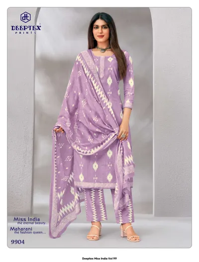 Deeptex Miss India Vol 99 — Pure Cotton Printed, Unstitched Dress Materials, Deeptex Prints wholesale from Surat — view 4