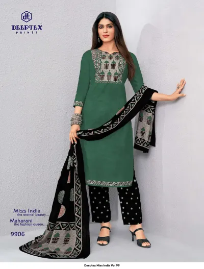 Deeptex Miss India Vol 99 — Pure Cotton Printed, Unstitched Dress Materials, Deeptex Prints wholesale from Surat — view 6