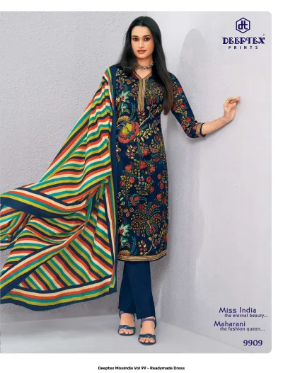 Deeptex Missindia Vol 99 - Readymade Dress — Pure Cotton Printed, Stitched Suits, Deeptex Prints wholesale from Surat — view 11