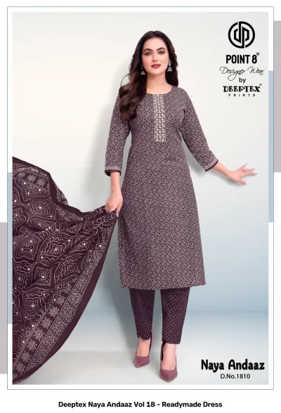Deeptex Naya Andaaz Vol 18 - Readymade Dress — Stitched Suits, Deeptex Prints wholesale from Surat — view 11