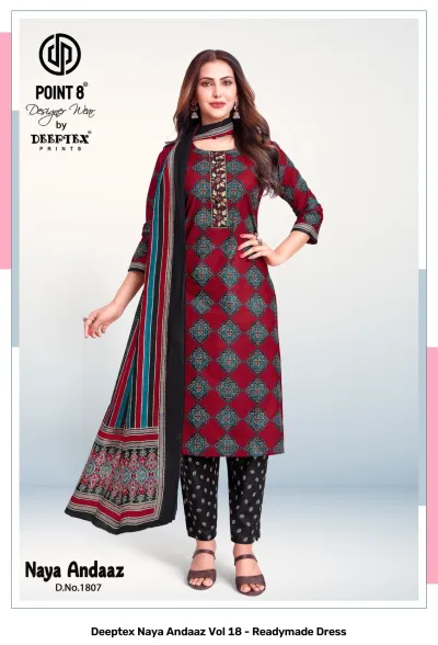 Deeptex Naya Andaaz Vol 18 - Readymade Dress — Stitched Suits, Deeptex Prints wholesale from Surat — view 7