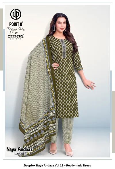 Deeptex Naya Andaaz Vol 18 - Readymade Dress — Stitched Suits, Deeptex Prints wholesale from Surat — view 8