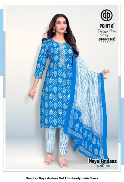 Deeptex Naya Andaaz Vol 18 - Readymade Dress — Stitched Suits, Deeptex Prints wholesale from Surat — view 9