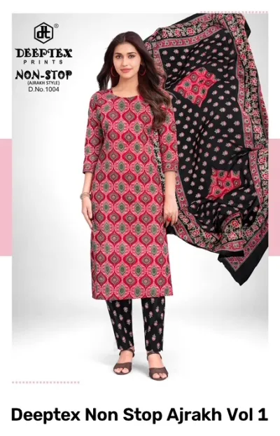 Deeptex Non Stop Ajrakh Vol 1 — Pure Cotton Printed, Unstitched Dress Materials, Deeptex Prints wholesale from Surat — view 4