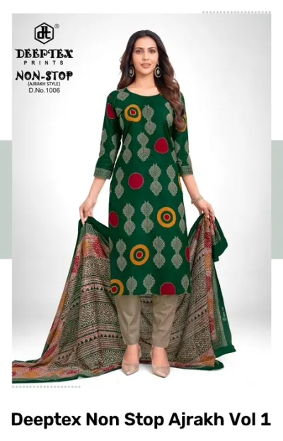 Deeptex Non Stop Ajrakh Vol 1 — Pure Cotton Printed, Unstitched Dress Materials, Deeptex Prints wholesale from Surat — view 8