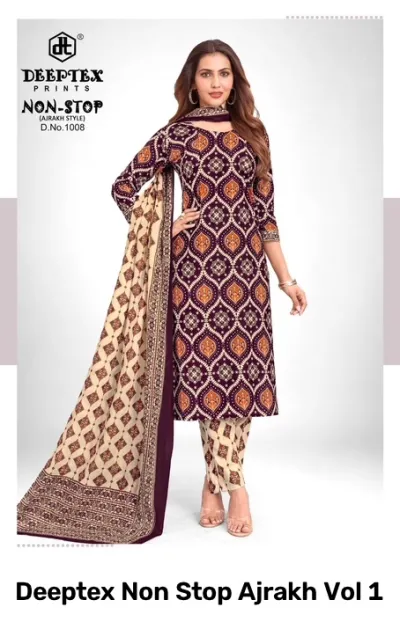 Deeptex Non Stop Ajrakh Vol 1 — Pure Cotton Printed, Unstitched Dress Materials, Deeptex Prints wholesale from Surat — view 9