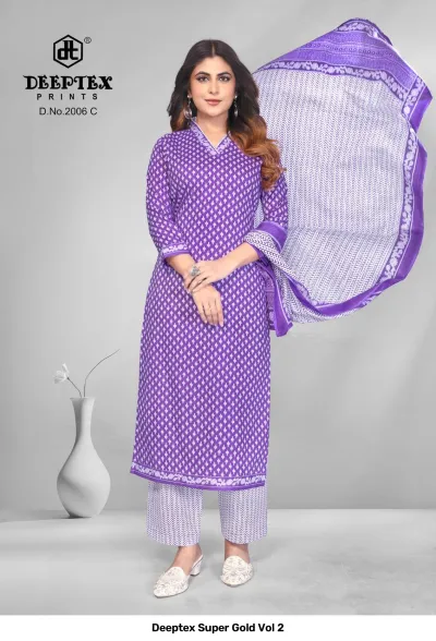 Deeptex Super Gold Vol 2 — Pure Cotton Printed, Unstitched Dress Materials, Deeptex Prints wholesale from Surat — view 11