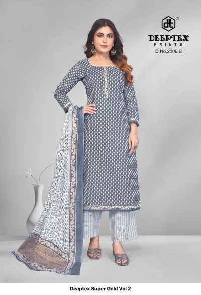 Deeptex Super Gold Vol 2 — Pure Cotton Printed, Unstitched Dress Materials, Deeptex Prints wholesale from Surat — view 12