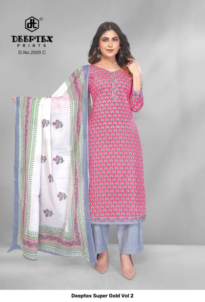 Deeptex Super Gold Vol 2 — Pure Cotton Printed, Unstitched Dress Materials, Deeptex Prints wholesale from Surat — view 15