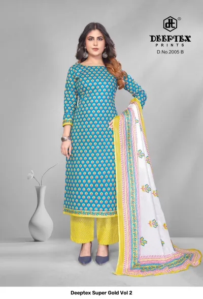 Deeptex Super Gold Vol 2 — Pure Cotton Printed, Unstitched Dress Materials, Deeptex Prints wholesale from Surat — view 16