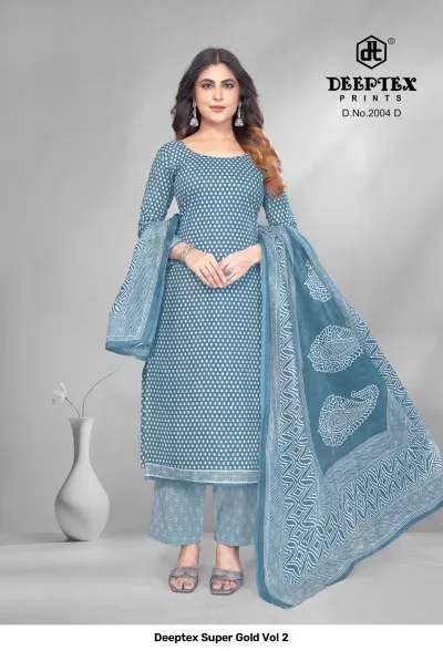 Deeptex Super Gold Vol 2 — Pure Cotton Printed, Unstitched Dress Materials, Deeptex Prints wholesale from Surat — view 18
