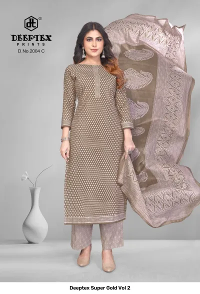 Deeptex Super Gold Vol 2 — Pure Cotton Printed, Unstitched Dress Materials, Deeptex Prints wholesale from Surat — view 19