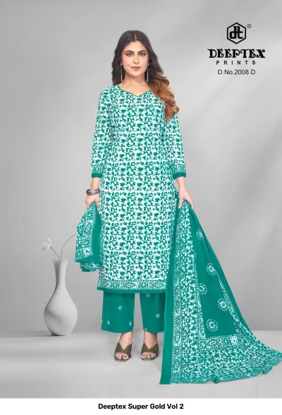 Deeptex Super Gold Vol 2 — Pure Cotton Printed, Unstitched Dress Materials, Deeptex Prints wholesale from Surat — view 2