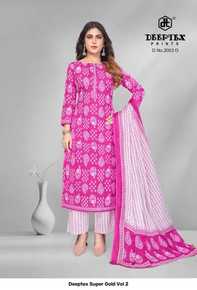 Deeptex Super Gold Vol 2 — Pure Cotton Printed, Unstitched Dress Materials, Deeptex Prints wholesale from Surat — view 22