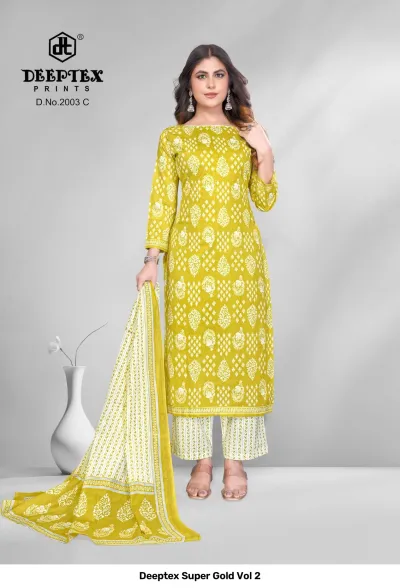Deeptex Super Gold Vol 2 — Pure Cotton Printed, Unstitched Dress Materials, Deeptex Prints wholesale from Surat — view 23
