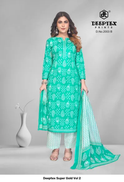 Deeptex Super Gold Vol 2 — Pure Cotton Printed, Unstitched Dress Materials, Deeptex Prints wholesale from Surat — view 24