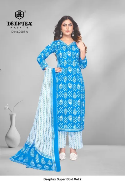 Deeptex Super Gold Vol 2 — Pure Cotton Printed, Unstitched Dress Materials, Deeptex Prints wholesale from Surat — view 25