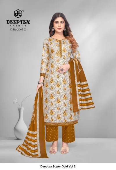 Deeptex Super Gold Vol 2 — Pure Cotton Printed, Unstitched Dress Materials, Deeptex Prints wholesale from Surat — view 27