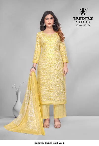 Deeptex Super Gold Vol 2 — Pure Cotton Printed, Unstitched Dress Materials, Deeptex Prints wholesale from Surat — view 30
