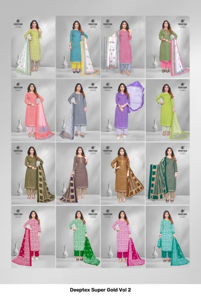 Deeptex Super Gold Vol 2 — Pure Cotton Printed, Unstitched Dress Materials, Deeptex Prints wholesale from Surat — view 34