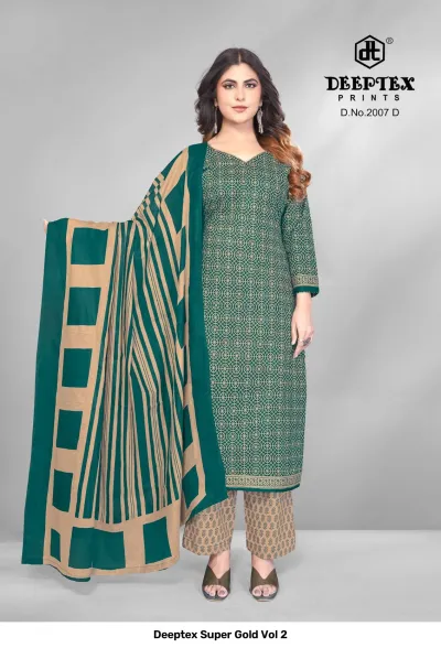 Deeptex Super Gold Vol 2 — Pure Cotton Printed, Unstitched Dress Materials, Deeptex Prints wholesale from Surat — view 6
