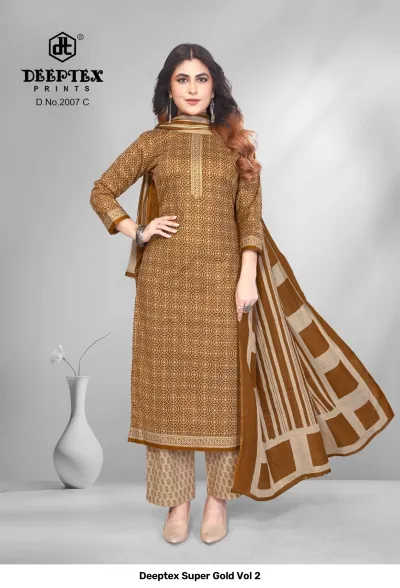 Deeptex Super Gold Vol 2 — Pure Cotton Printed, Unstitched Dress Materials, Deeptex Prints wholesale from Surat — view 7