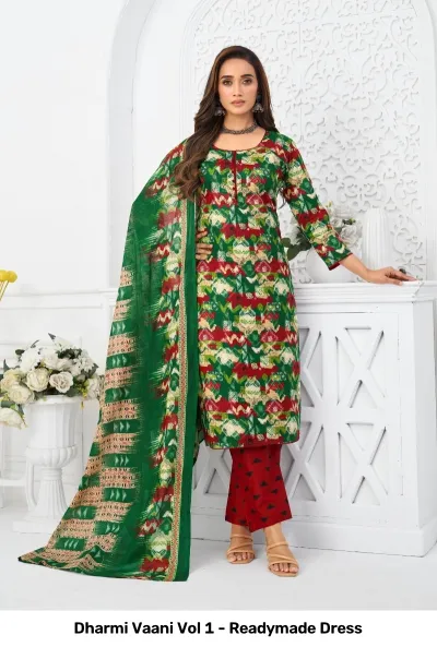 Dharmi Vaani Vol 1 - Readymade Dress — Pure Cotton Printed, Stitched Suits, Dharmi wholesale from Surat — view 6