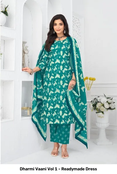 Dharmi Vaani Vol 1 - Readymade Dress — Pure Cotton Printed, Stitched Suits, Dharmi wholesale from Surat — view 8