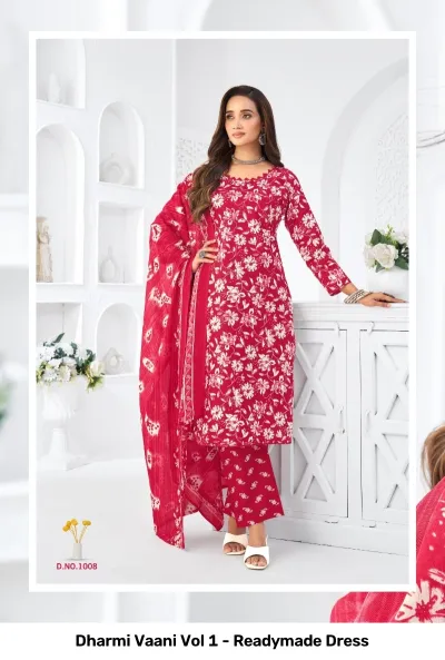 Dharmi Vaani Vol 1 - Readymade Dress — Pure Cotton Printed, Stitched Suits, Dharmi wholesale from Surat — view 9