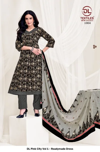 DL Pink City Vol 1 - Readymade Dress — Heavy Cotton Printed Anarkali Style, Stitched Suits, DL Textiles wholesale from Surat — view 5