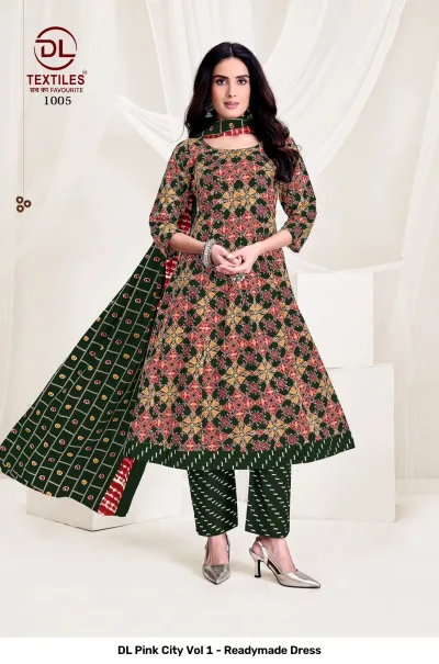 DL Pink City Vol 1 - Readymade Dress — Heavy Cotton Printed Anarkali Style, Stitched Suits, DL Textiles wholesale from Surat — view 6