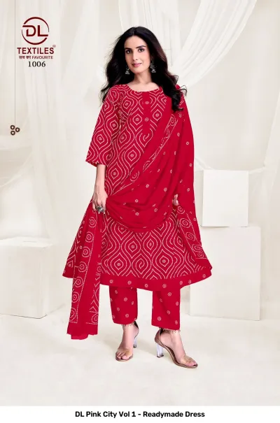DL Pink City Vol 1 - Readymade Dress — Heavy Cotton Printed Anarkali Style, Stitched Suits, DL Textiles wholesale from Surat — view 7
