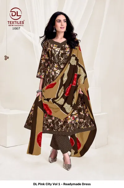 DL Pink City Vol 1 - Readymade Dress — Heavy Cotton Printed Anarkali Style, Stitched Suits, DL Textiles wholesale from Surat — view 8