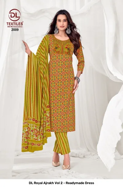DL Royal Ajrakh Vol 2 - Readymade Dress — Stitched Suits, DL Textiles wholesale from Surat — view 10