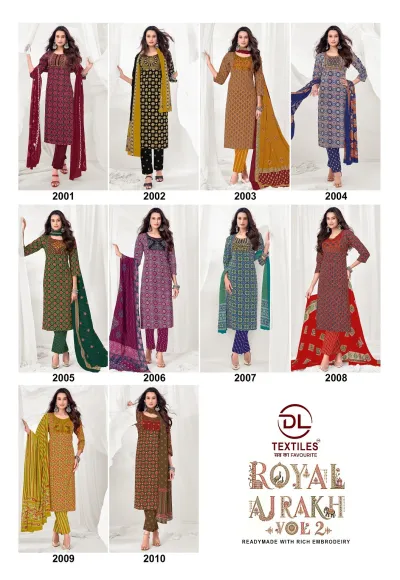 DL Royal Ajrakh Vol 2 - Readymade Dress — Stitched Suits, DL Textiles wholesale from Surat — view 12