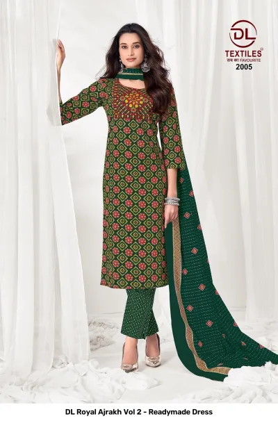 DL Royal Ajrakh Vol 2 - Readymade Dress — Stitched Suits, DL Textiles wholesale from Surat — view 6
