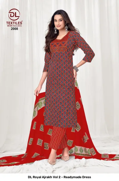 DL Royal Ajrakh Vol 2 - Readymade Dress — Stitched Suits, DL Textiles wholesale from Surat — view 9