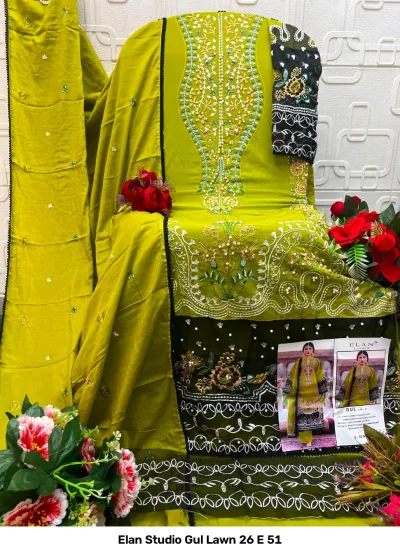 Elan Studio Gul Lawn 26 E 51 — Pakistani Suits, Elan Studio wholesale from Surat — view 4