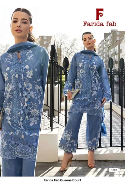 Farida Fab Queens Court — Pure Cotton Printed, Karachi Pattern Dress, Farida wholesale from Surat — view 3