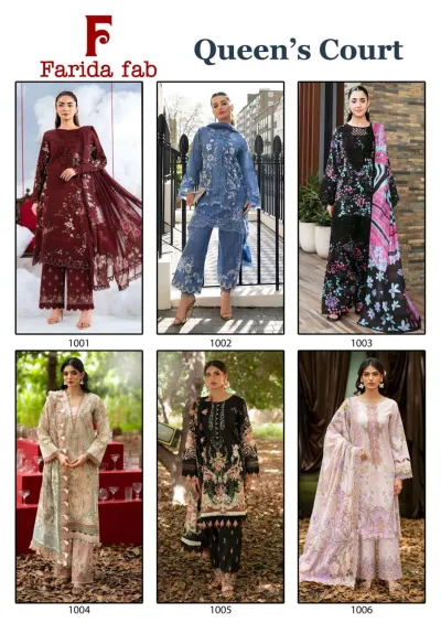 Farida Fab Queens Court — Pure Cotton Printed, Karachi Pattern Dress, Farida wholesale from Surat — view 8