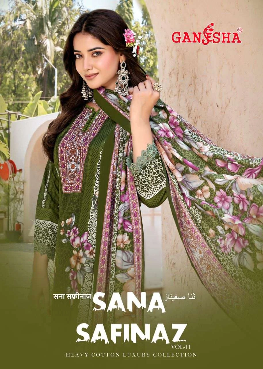 Ganesha Sana Safina Vol 11 - Readymade Dress — Pure Cotton Printed, Pakistani Readymade Suits, Shree Ganesh Print wholesale from Surat — view 1
