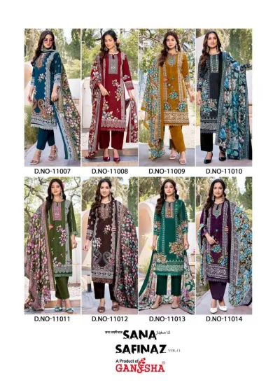 Ganesha Sana Safina Vol 11 - Readymade Dress — Pure Cotton Printed, Pakistani Readymade Suits, Shree Ganesh Print wholesale from Surat — view 10