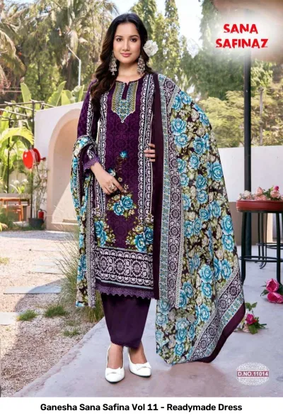 Ganesha Sana Safina Vol 11 - Readymade Dress — Pure Cotton Printed, Pakistani Readymade Suits, Shree Ganesh Print wholesale from Surat — view 6