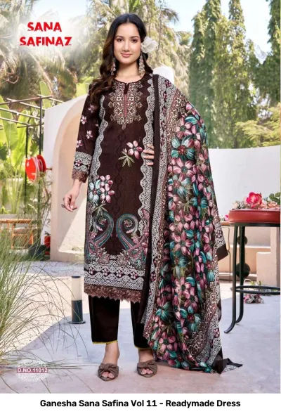 Ganesha Sana Safina Vol 11 - Readymade Dress — Pure Cotton Printed, Pakistani Readymade Suits, Shree Ganesh Print wholesale from Surat — view 9
