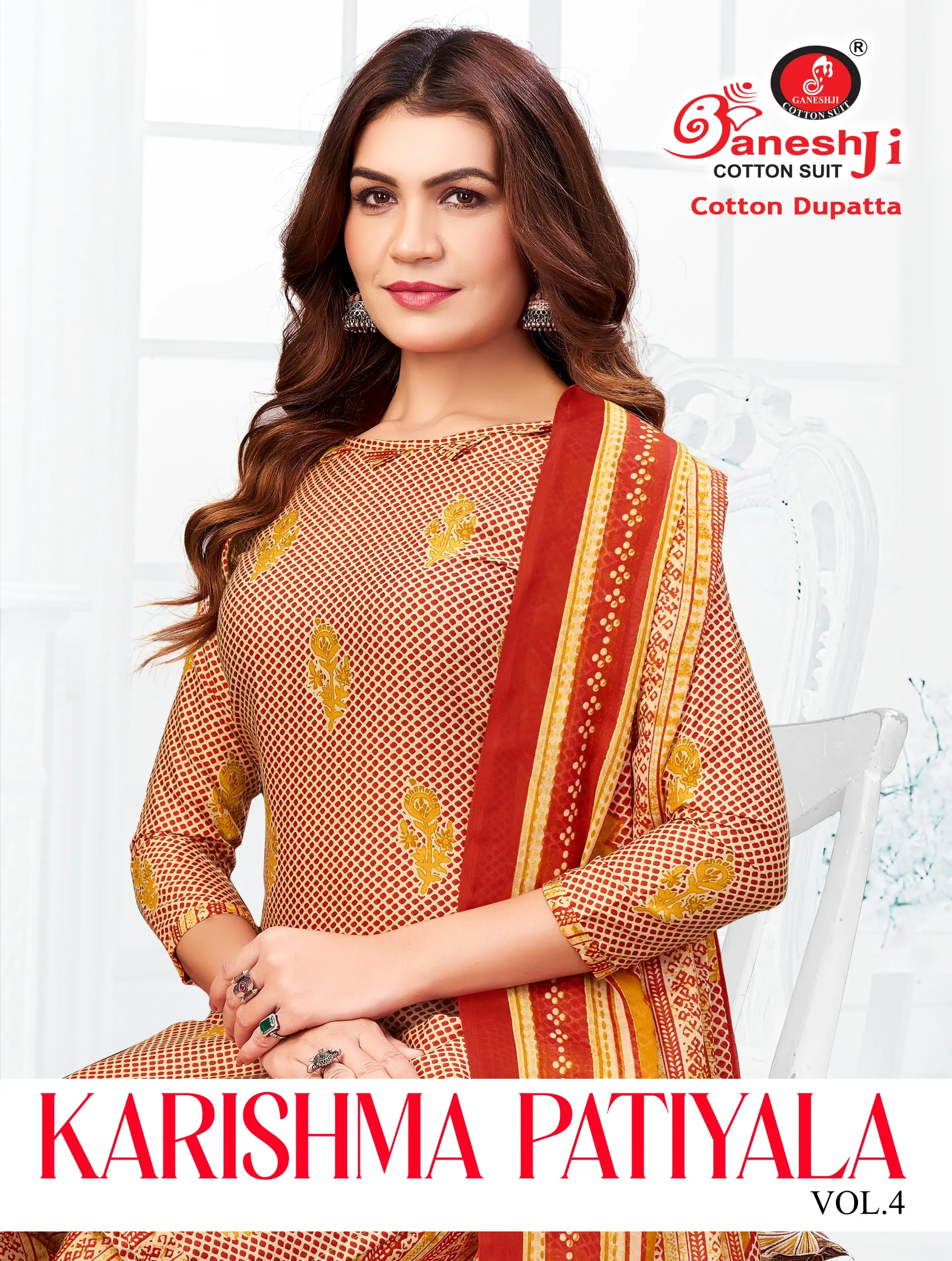 Ganeshji Karishma Patiyala Vol 4 — Heavy Soft Cotton, Karachi Pattern Dress, Ganeshji wholesale from Surat — view 1
