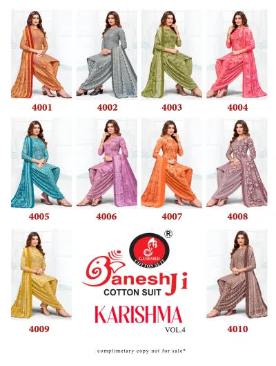 Ganeshji Karishma Patiyala Vol 4 — Heavy Soft Cotton, Karachi Pattern Dress, Ganeshji wholesale from Surat — view 15