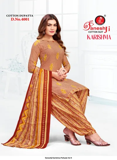 Ganeshji Karishma Patiyala Vol 4 — Heavy Soft Cotton, Karachi Pattern Dress, Ganeshji wholesale from Surat — view 3